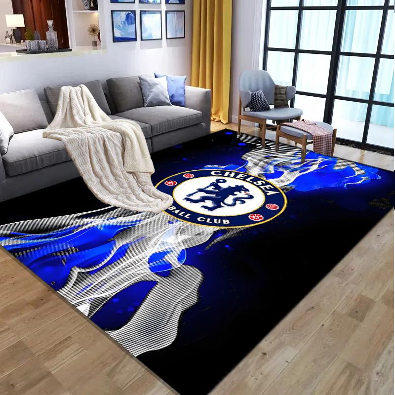 Chelsea F.C Pattern Rug, Indoor/Outdoor Mat, for Picnic, Gameroom, Bedroom, Office, Living Room, Home Decor Carpet, Birthday Gift