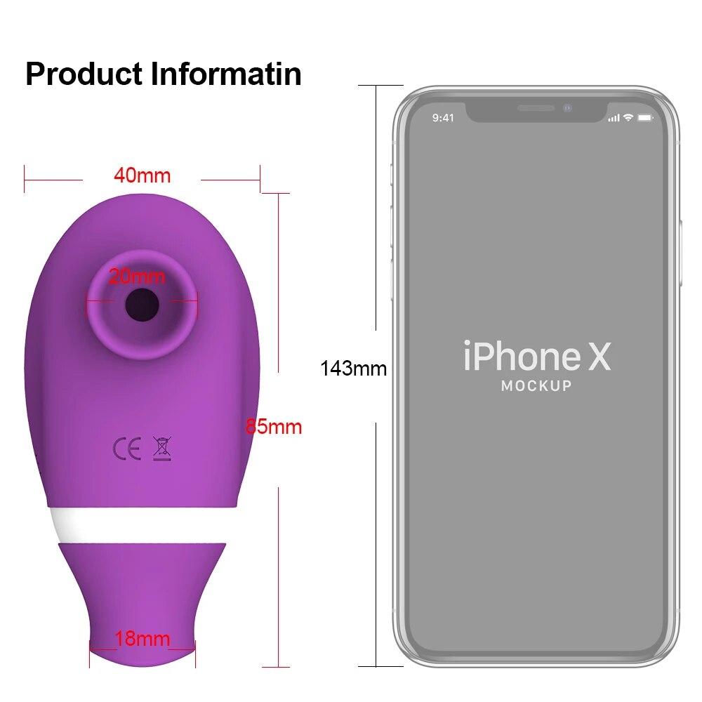 2 In 1 Clit Sucker Vibrator Female for Women G-Spot Sucking Licking Double Stimulation Nipples Massagers Tongue Sex Toy Adult