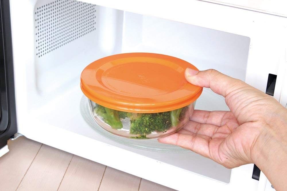 Iwaki 9-Piece Heat-Resistant Glass Storage Containers, Pack Bowl, Colorful, 180ml, 400ml, and 800ml Capacity, 2 Large, 3 Medium, and 4 Small, Glass,