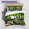 3-teiliges Bettbezug-Set (1 * Bettbezug + 2 * Kissenbezug, ohne Kern), Ben 10 Cartoon-Aufdruck Bettwäsche-Set, Schlafzimmer-Dekoration, Ganzjahres, Geburtstagsgeschenk