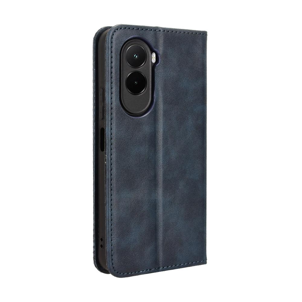 Für Xiaomi Poco M7 4G (169mm) Lederhülle Brieftasche Ständer Retro Textur Handyhülle