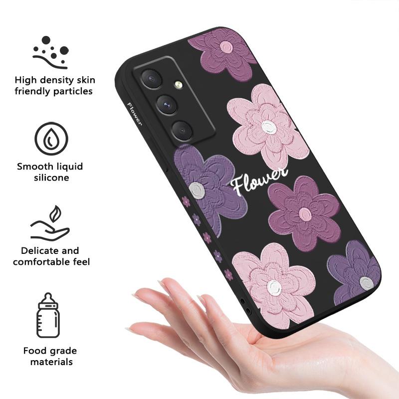Funda de Teléfono con Flores Moteadas Para Samsung Galaxy A56 A36 A26 A16 A06 A55 A35 A25 A15 A05 A05S A54 A34 A24 A14 A04 A04S A04E 4G 5G C