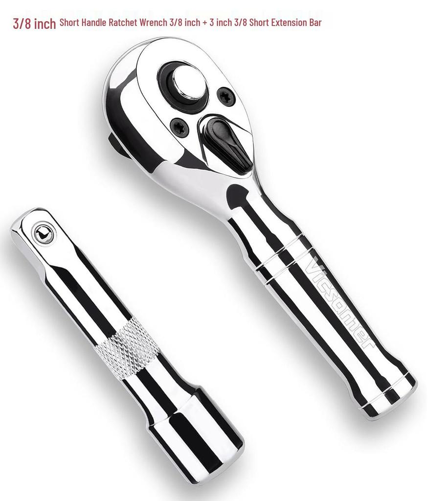 72-Tooth Quick Ratchet Wrench: Large, Medium, Small Bi-directional Socket Head for Auto Repair