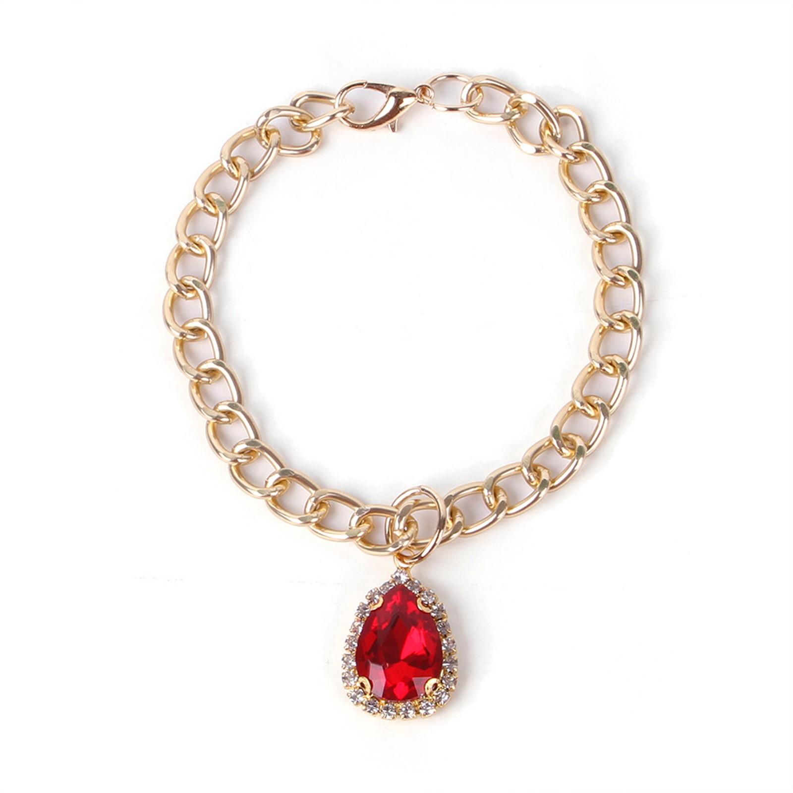 

Ожерелье с подвеской в ​​виде капли воды для домашних животных, аксессуары для кошек, ошейник для маленьких и средних собак Тедди M красный