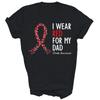 I Wear Red For My Dad Stroke Awareness Survivor Warrior Shirt
