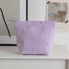 Large Capacity Striped Cosmetic Bag Handheld Pencil Pouch Women Toiletry Bag  Travel Essential