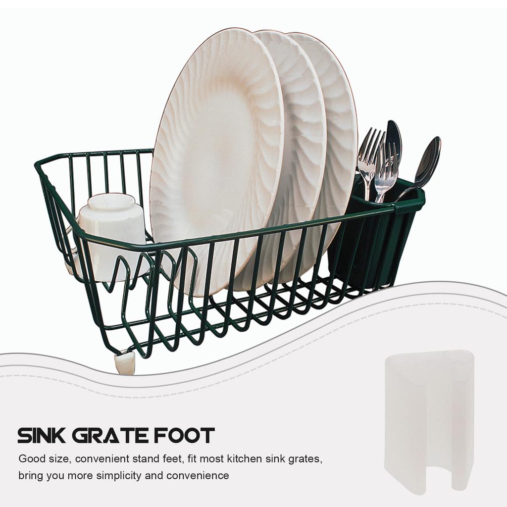 100Pcs Sink Grate Feet Plastic Chair Glides for Hardwood Floors Kitchen Rack Protector Wire Bumper Non-Slip Floor Protector