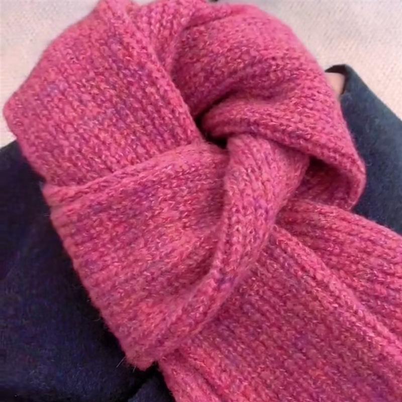 New Style Wool Knitted Scarf for Women Winter New Ins Korean Fashion Versatile Warm Scarf Skin Friendly and Soft