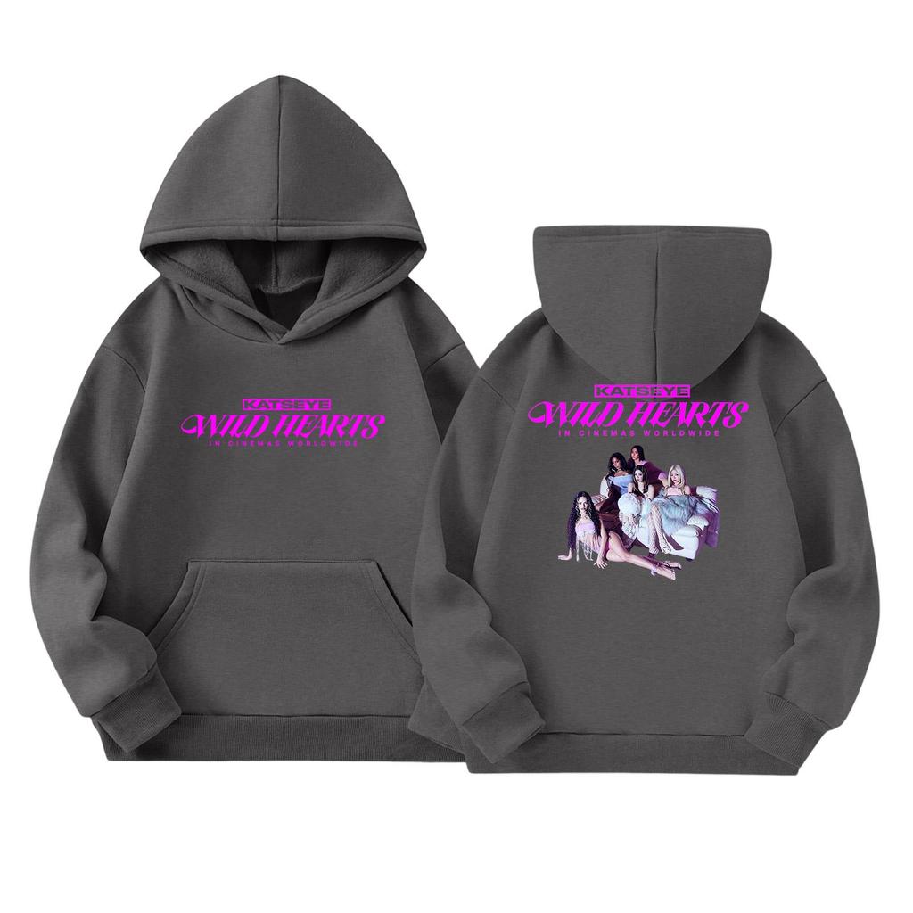 Girls' Long Sleeve Hoodie with Graphic Print and Pockets Casual Pullover Sweatshirt