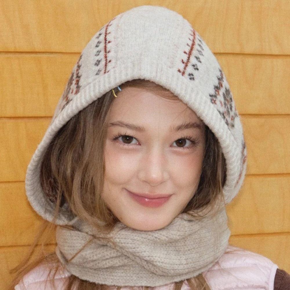 Pullover Hat Ear Protection Hat Scarf Cap Winter Cap Fashion Knitted Hat  Winter/Autumn
