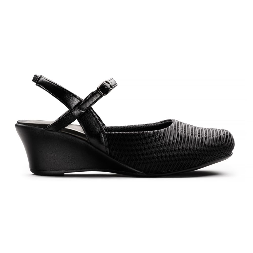 Akaishi Arch Fitter Official 115 Sling Mesh Office Sandals for Standing and Going Out [AKAISHI] (L 24.0cm-24.5cm Black) Work, Commuting,