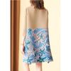 Women's High-end Temperament Summer Printing Crew Collar Dress Skirt Fashion Loose Plus Size Party Clothing Pleated Dresses