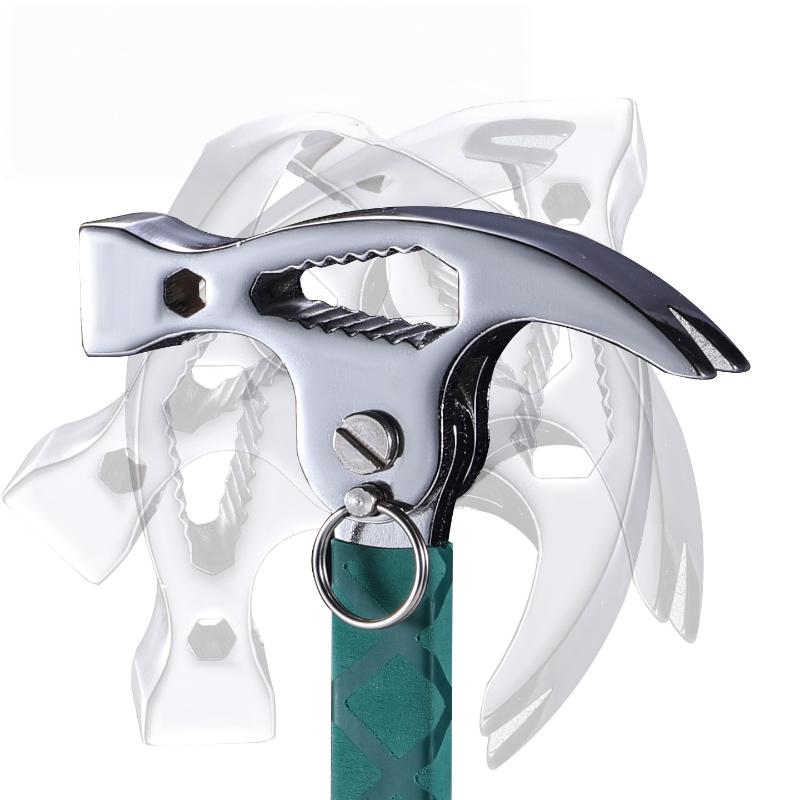 1Pcs Wrench Pry Bar Nail Lifting Multifunctional Sheep Horn Connected Hammer Woodworking Hammer Folding Sheep Horn Hammer