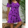 Summer 2026 Hot-Selling European and American Short-Sleeved Printed Dress