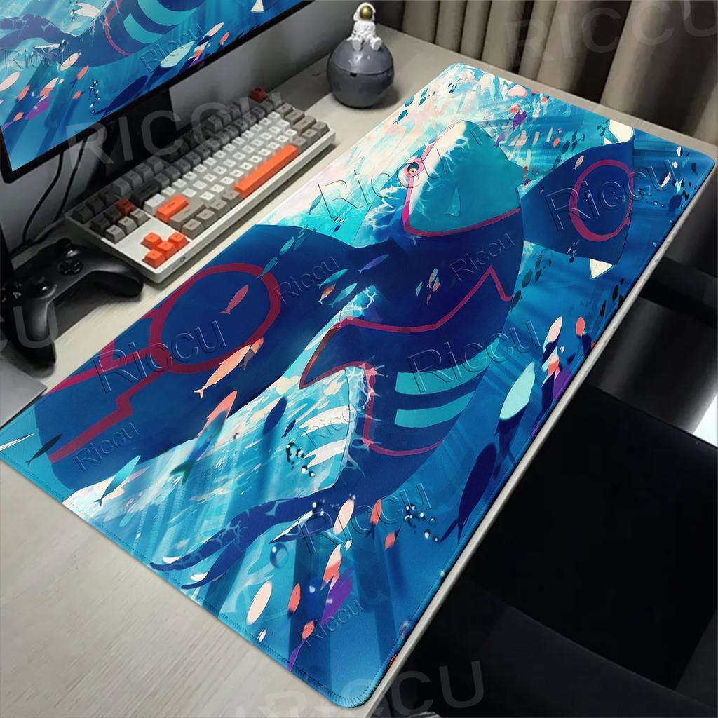 Mouse Pads P-Pokemon Kawaii Kyogre Pattern PC Computer Gaming Accessories Rug Rubber Extended Carpet Gamer Keyboard Non-slip Mat