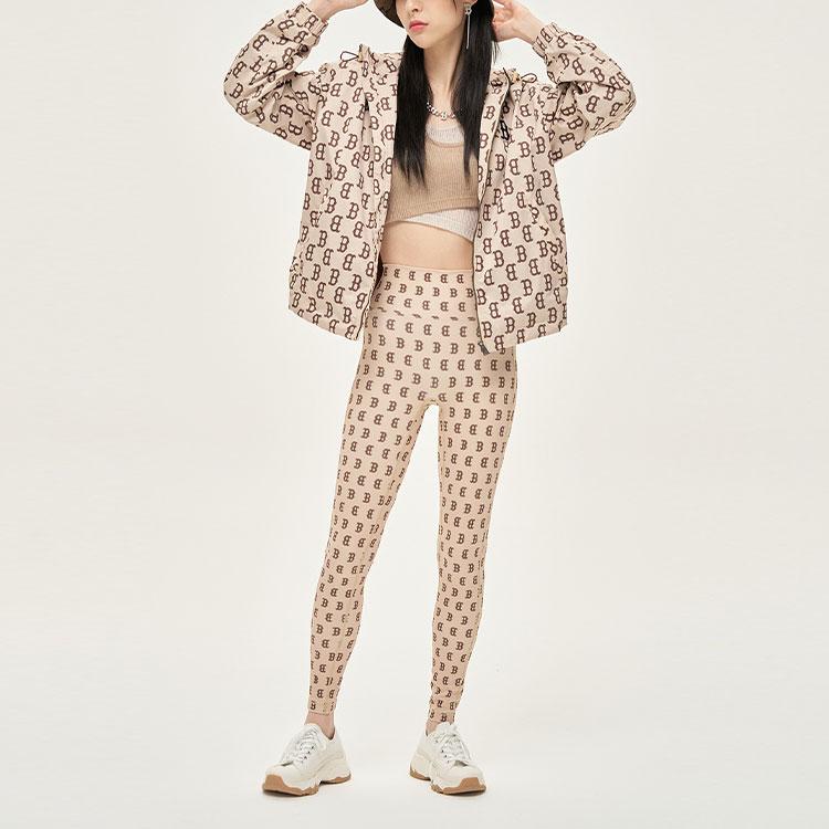 New MLB Old Flower Jackets Unisex Khaki 3AWJ06014-43BGS