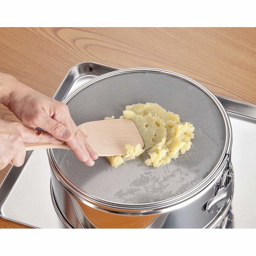 Endo Shoji Strainer, Commercial Grade, One-Touch Straining Frame, 27cm, 18-8 Stainless Steel, Made in Japan, BUL01027