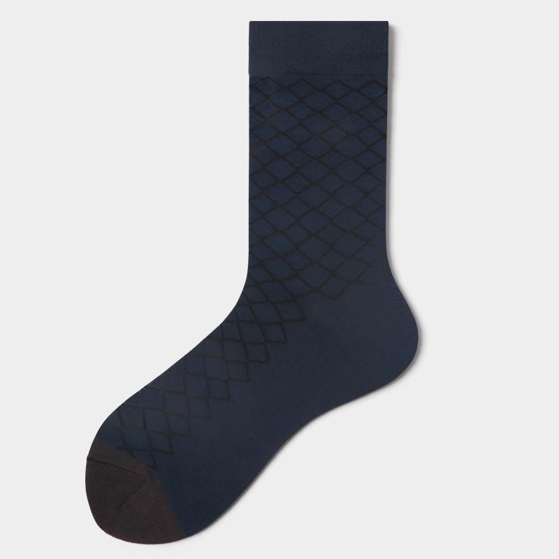 Neue Business Herrensocken Anzugsocken Neuheit Gekämmte Baumwolle Mode Britischer Gentleman Diamant Crew Socks Herren Für Alle Jahreszeiten One Size