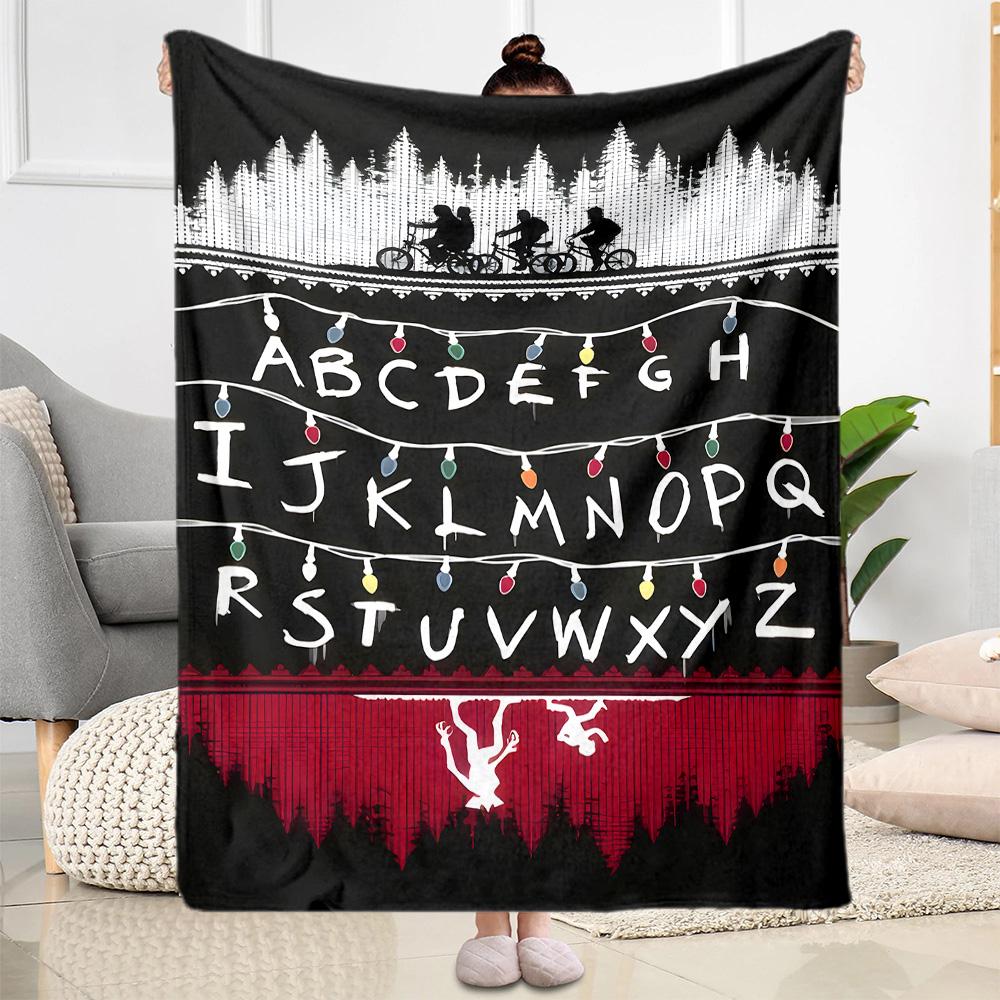Stranger Things Mashup Suitable Blanket for Offices, Travel, Living Rooms Also a Good Gift for Friends and Family Suitable for All Seasons.