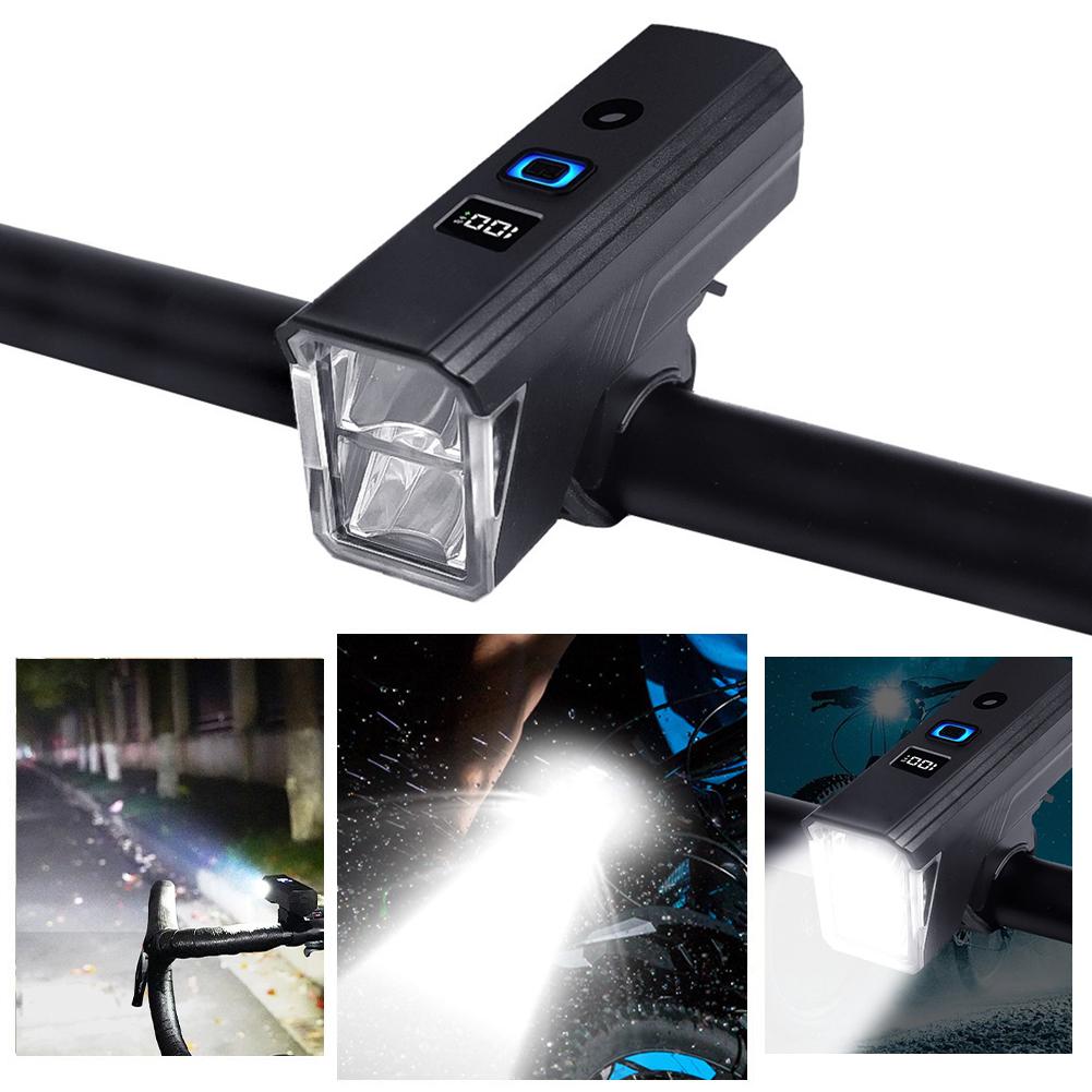 Bicycle Front Light Bike Flashlight Rechargeable Bicycle Head Light Automatic Sensor Bicycle Headlight Cycling Accessories