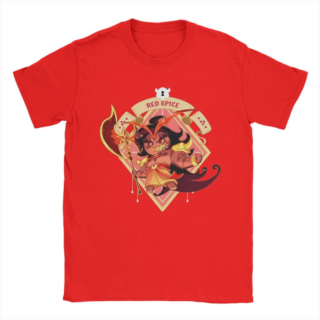 Vintage Burning Spice Tshirts Men's Cotton Short Sleeve Cookie Run Kingdom Round Neck Summer Top Tee