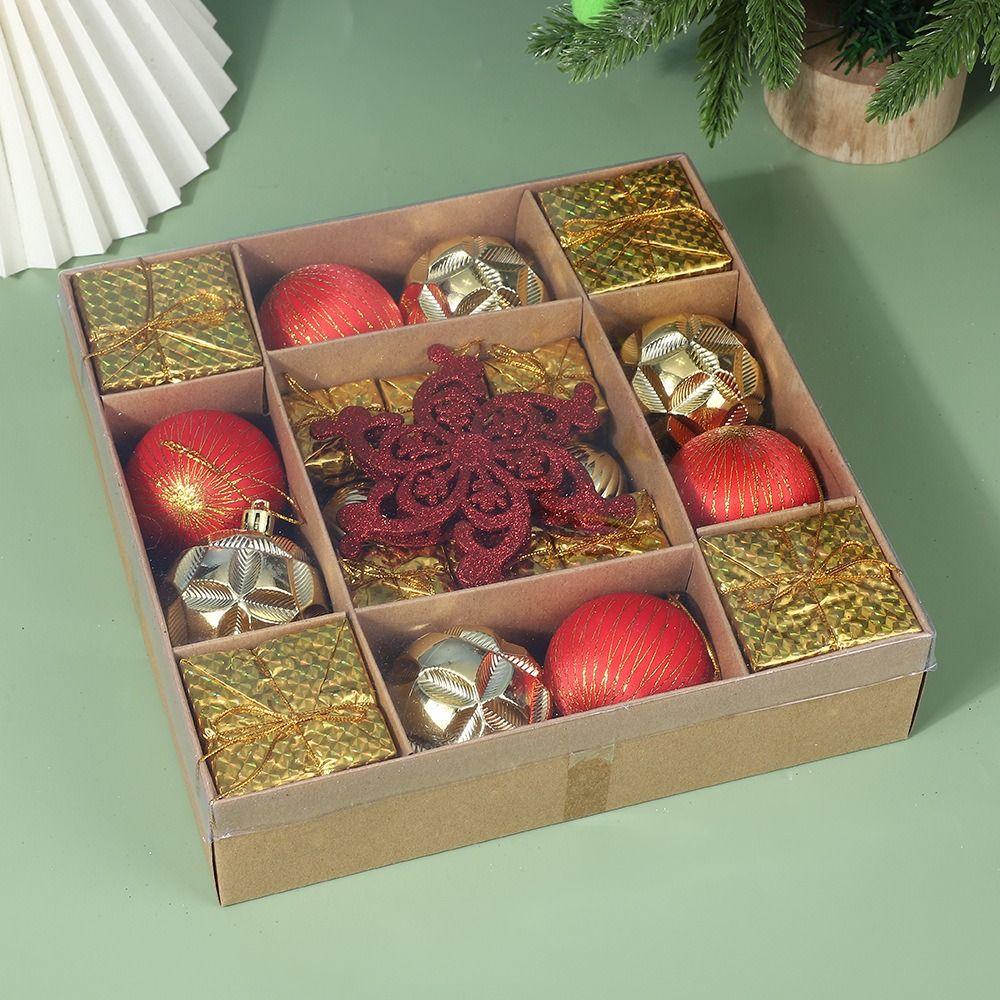 Electroplated Christmas Hanging Balls Set Plastic Xmas Tree Pendants Merry Christmas Decoration