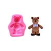 Three-Link Bow Tie Bear & Rabbit Silicone Mold for Chocolate Cake Decorating
