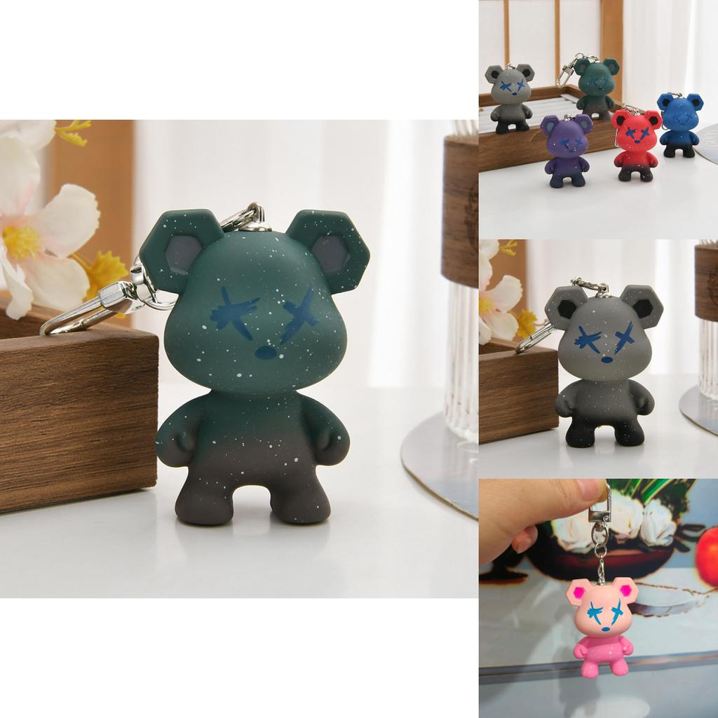 Acrylic Starry Bear Chameleon Keychain With Color Change Effect For Gifts And Travel