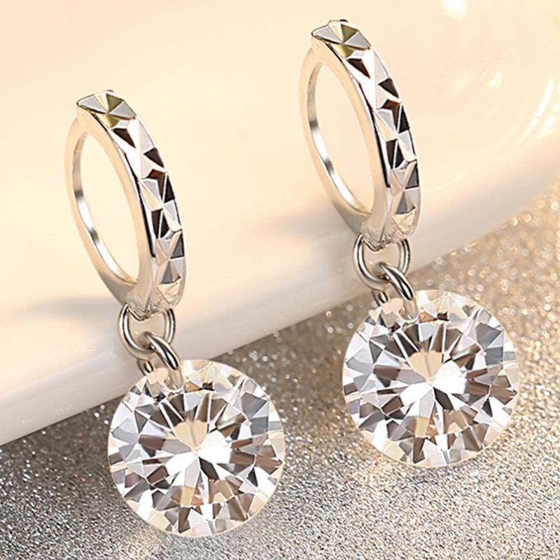 1CT Moissanite Long Drop Earrings For Women 925 Silver Brilliant Lab Diamond Brides Bridesmaid Dangling Earrings