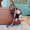 Stylish Leather Horse Pendant Keychain Braided Rope Bag Charm Keychain Bags Decoration For Phone And Bag Use