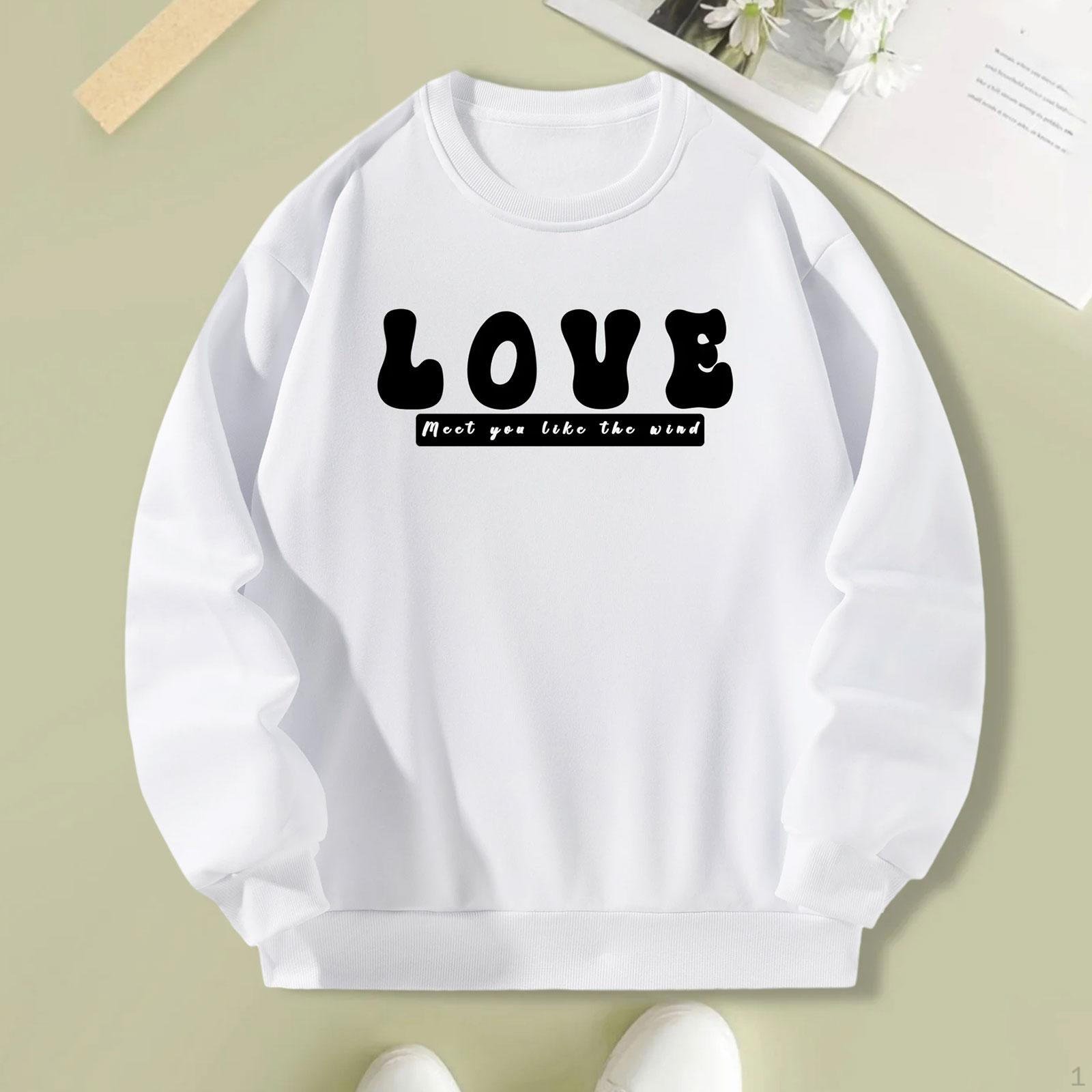 

Толстовка для женщин, пуловер с круглым вырезом и принтом, осенне-осенняя одежда