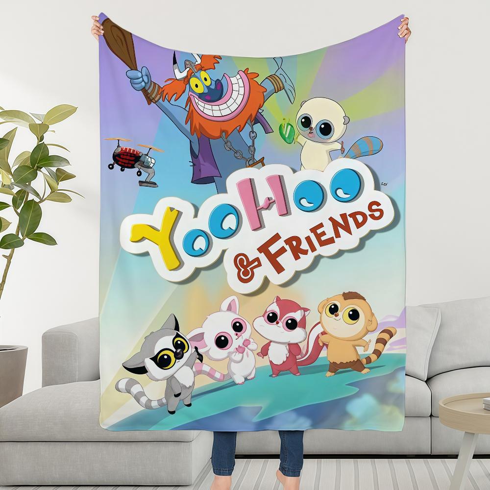 Cartoon Y-YooHooS And F-Friends Blanket Soft Warm Furry Throw Super Kids Toys Bed Sofa Car Cradle