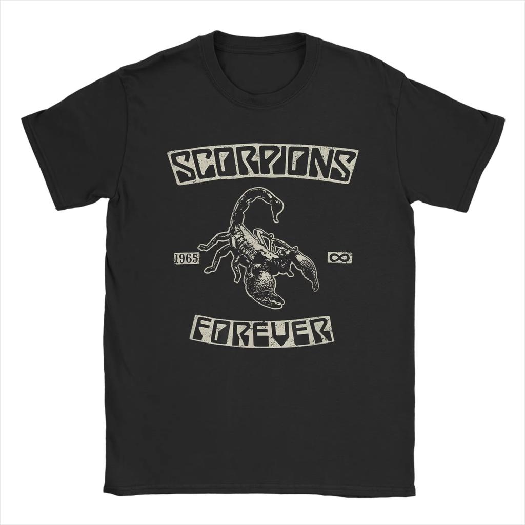 First Sting Scorpions Rock Band T Shirts Men's Cotton Fun T-Shirt O Neck Tees Short Sleeve Clothes Graphic Printed