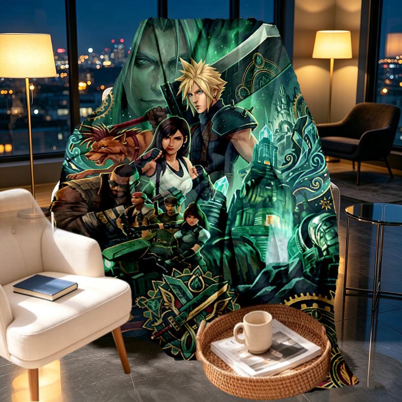 Final Fantasy Print Blanket - Soft & Comfortable, for Bedroom, Travel, Sofa, Home Decoration - Birthday Christmas Gift for Friend
