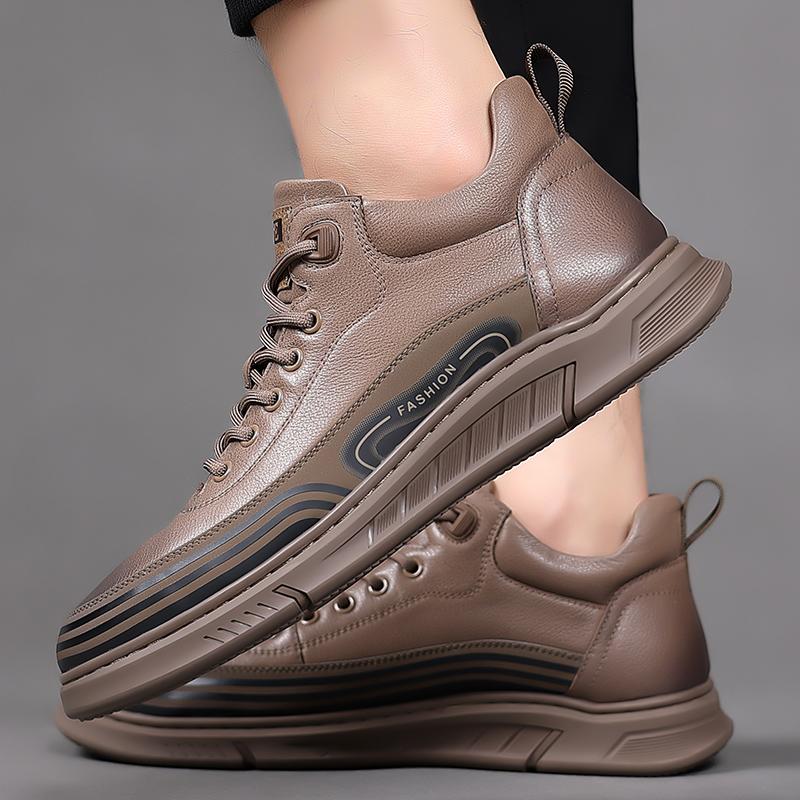 Leather Walking Shoes Men All-match Stylish Male Ankle Boots Mens Breathable Vintage Sneakers Male Hot Sale Basic Boots
