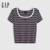 Gap Women's Logo Cotton Short Sleeve U-Neck Knit Sweater