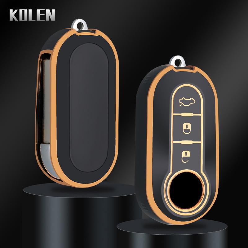 Husă Carcasă Pliabilă Cheie Auto TPU Fob Pentru FIAT 500 Ducato panda Punto 500L lancia musa Pentru Citroen jumper Pentru Peugeot Boxer