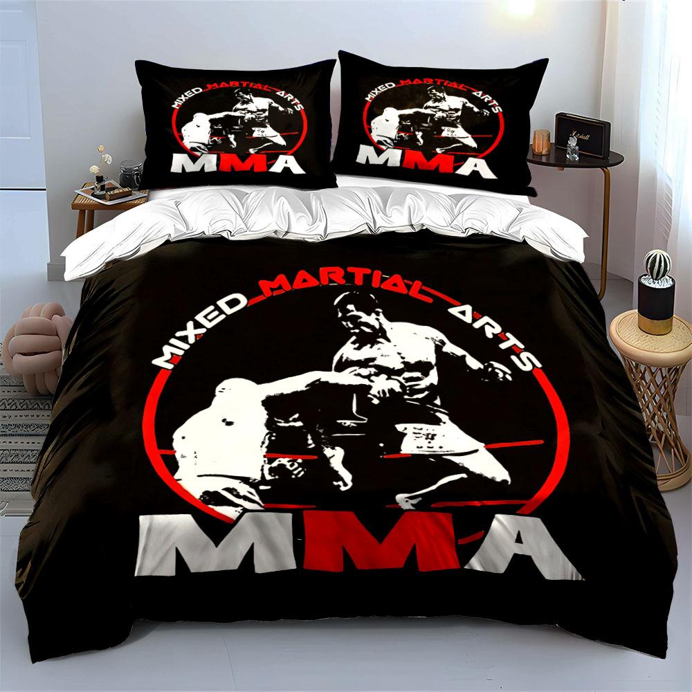 Grosstor Unisex Mma Training Gear Set Multiple Sizes Kid's And Adults' Bedroom Exquisite 3Pc Bedding Set, Gift