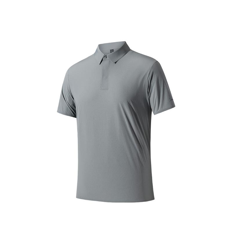 

Anta Champion All-Weather Series Sports Casual Simple Solid Color Pullover Short Sleeve Polo Shirt Men Polo Shirts Monet-Gray 152520109-1 M