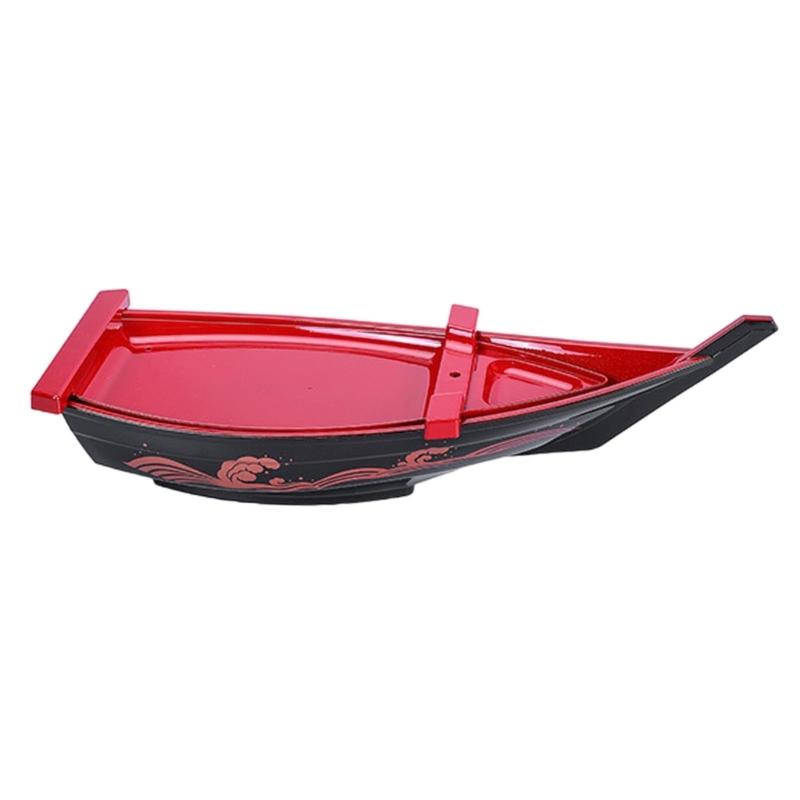 Sushi Serving Ship Plate Elegant Tableware Sashimi Serving Plate Plastic Texture Suitable for Sashimi and Appetizers