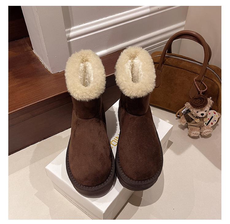 [Fanfna] Verdickte warme Schneestiefel mit dicker Sohle für Damen 2025 Herbst neu rutschfest Plüsch Schnee Baumwollschuhe