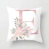 Sweet Pink Pillowcase Decoration 26 Letters Pillowcase Pillowcase Car Cushion Cover Home