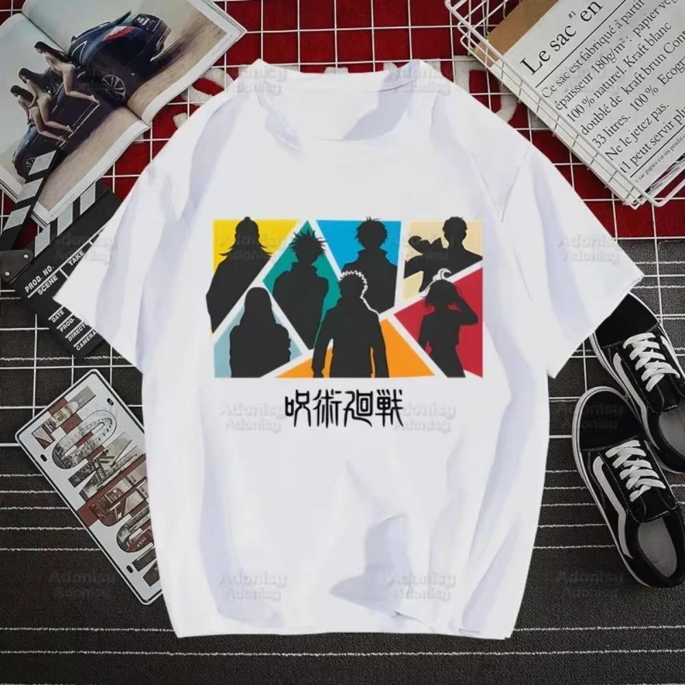 Gojo Satoru Jujutsu Kaisen Otaku Harajuku Herren T-Shirts Tees Shirt Tops Design Kurzärmlig Ästhetisches Anime T-Shirt