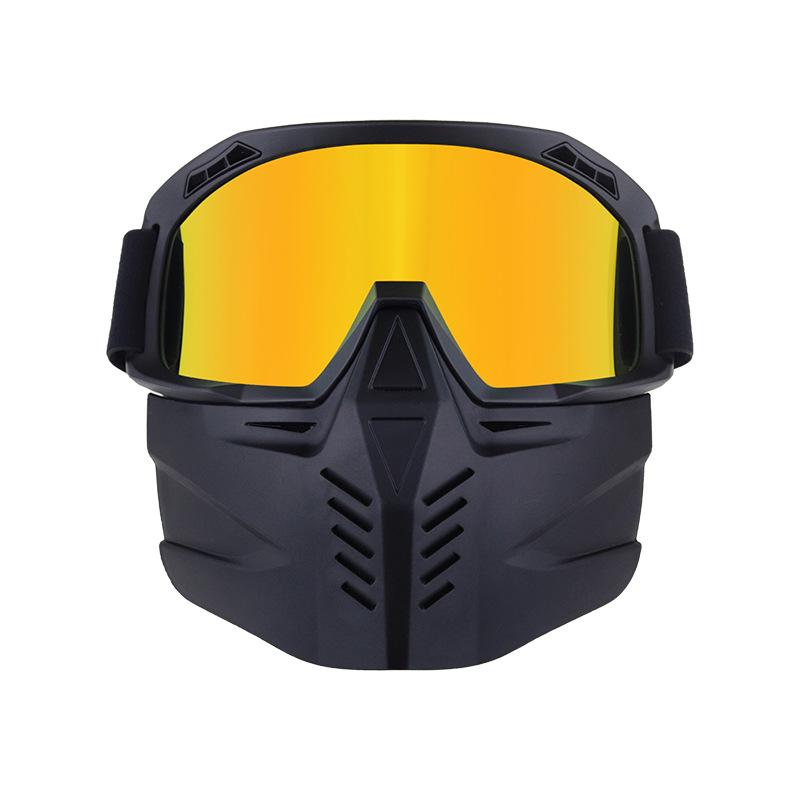 

Directly supplied outdoor off-road helmet goggles, ski goggles, retro Harley riding glasses, windproof goggles Black frame, imitation re