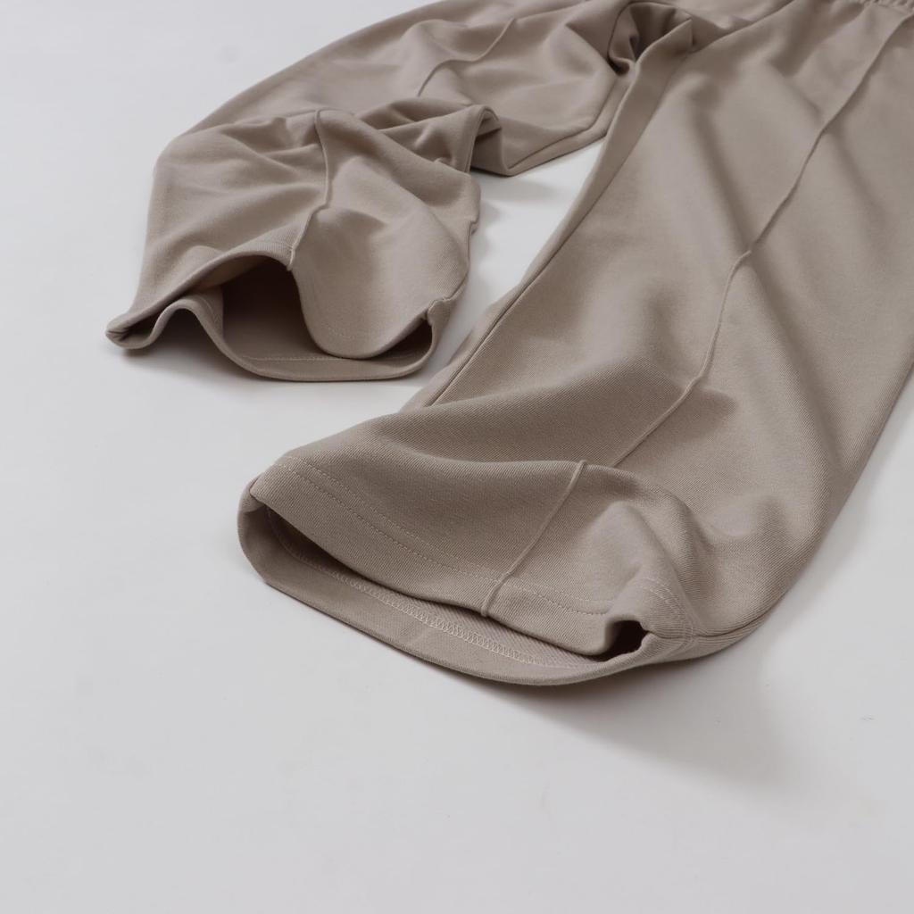 Champion TECH TERRY SWEATPANTS Stretch Cotton Bottoms with USA Sand Beige Women's WEAVE(R) CW-BS201, Quick-Drying Logo,