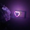 LED Night Lights Wireless Light Control Sensor Mini Heart-shaped EU US Plug Night Light Living Room Bedroom Bedside Lamp