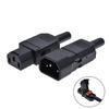 2Pack 10A 250V IEC320 C13 Female Power Plugs Adapters With Grounding Pin And Quick Connectings
