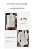 Women's 2025 Autumn/Winter 100% Wool Hooded Color Block Half-Zip Sweater