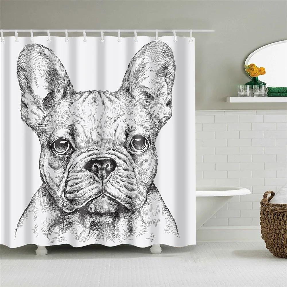 Wild Animals Bath Curtains Lion Leopard Cat Bathroom Decorative Shower Curtains Bathtub Decoration Bath Curtains