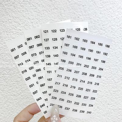 1/4 Folhas Adesivos de Etiqueta de Número a Laser à Prova d'Água Para Artesanato DIY Auto-Adesivo Esmalte Batom Cor Número Etiquetas Adesivo